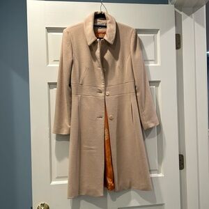 Camel colored coat, size 4